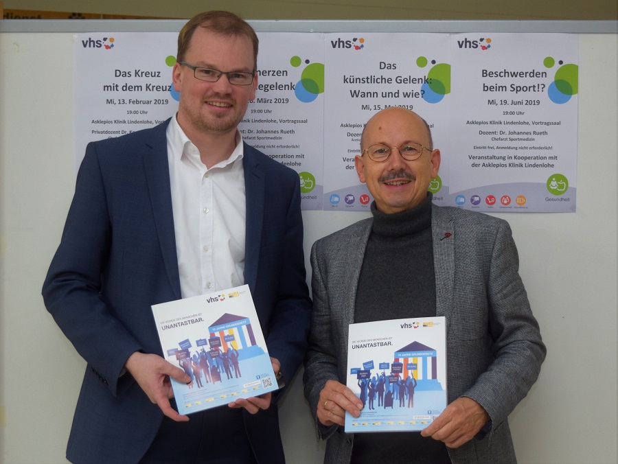Vier Fachvorträge zur Premiere: Asklepios Orthopädische Klinik Lindenlohe  und Volkshochschule Schwandorf kooperieren